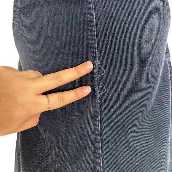 Vintage Madewell Blue Corduroy Overall Dress Womens Sz XS 80s Skater Cottage - Picture 8 of 16